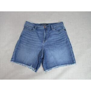Calvin Klein Jeans Shorts Womens Size 12 Blue Denim Cowgirl Cut Off Ranch Grunge